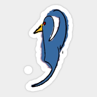 Bird blue, small Sticker